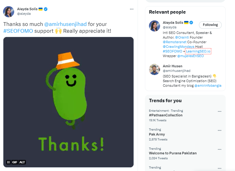 Amir Husen - Best SEO Specialist in Bangladesh SEO Review Aleyda Solis